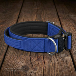 Halsband Emmaline - mit Griff - blau | schwarz