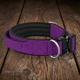 Halsband Emmaline - mit Griff - lila  | schwarz