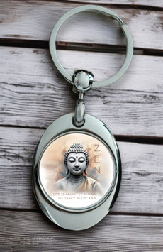Schlüsselanhänger mit Einkaufschip Buddha