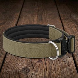 Halsband Emmaline - ohne Griff - oliv | schwarz