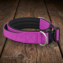 Halsband Emmaline - mit Griff - violett  | schwarz