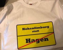 Hohenlimburg statt Hagen Ortsschild (T-Shirt/ White)
