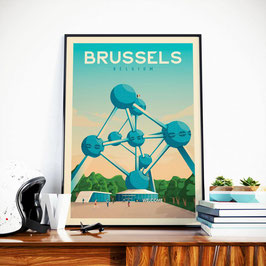 Travel poster | Brussel | 30x40cm