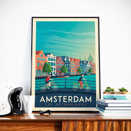 Travel poster | Amsterdam | 30x40cm