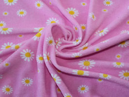 AKTION 2m Stretchfrottee Prilblumen rosa-gelb