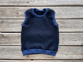 Pullunder aus Merino-Wollstrickstoff marineblau