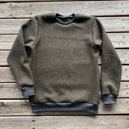 Wollwalkpulli Herren, khaki meliert oder viele andere Farben