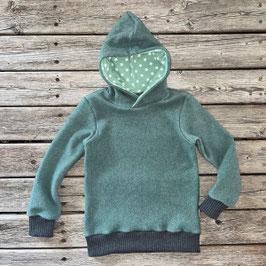 Kuscheliger Hoodie Bio-Baumwollfleece grün