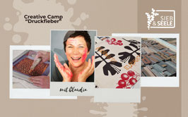 Creative Camp "Druckfieber" Wir drucken mit Sieben, Schablonen und Holzlettern auf Stoff |