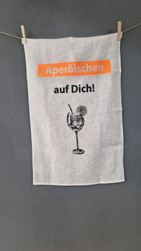Aperölschen auf Dich | Geschirrtuch | handbedruckt