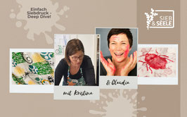 Einfach Siebdruck - Deep Dive | 3 Tages Intensivkurs mit Kristina Schaper und Claudia Petersen | 24.-26.10.2025 jeweils 10-17 Uhr