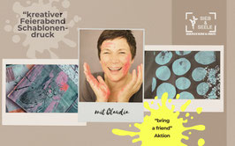 kreativer Feierabend - "Stoffstücke mit Schablonen gestalten - ein fröhlich-buntes Upcycling Projekt. | Mittwoch, 09. Juli 2025 |  18.00-20.00 Uhr