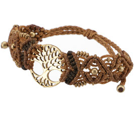 Goa Armband - Tree of Life / Camel Braun