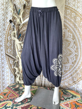 Uni low Cut Hose GRAU mit Print SU-26.3