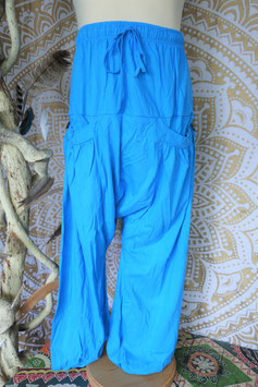 Uni Midi-Low Thai Harem Pants Hellblau 92.1 b