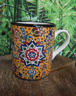 Handbemalte türkische Tasse GELB No-14