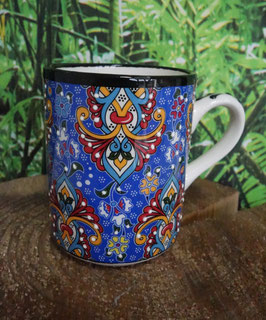 Handbemalte türkische Tasse BLAU No-15