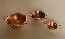 Rührschüssel-Set 3-teilig, aus Kupfer
