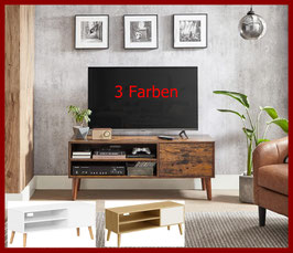TV-Schrank, Lowboard,  120 cm lang, Fernsehtisch, für Wohnzimmer, Industrie-Design - 3 Farben