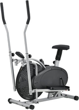 2in1 Crosstrainer & Heimtrainer, Widerstand stufenlos einstellbar, Sattel 7-Fach höhenverstellbar, Ellipsentrainer für Fitness Zuhause