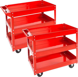Werkstattwagen Werkzeugwagen 2er SET 3 Etagen
