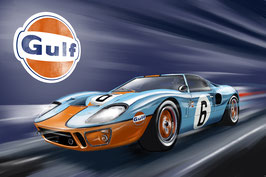 Leinwanddruck Gulf Ford GT 40