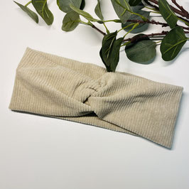 Knotenstirnband "Cord beige" Damen