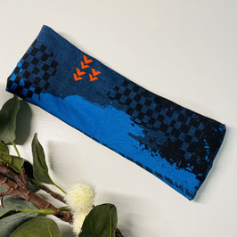 Stirnband "dunkelblau Reifenspuren"