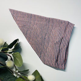 Kopftuch MINI "Rosa Grau Streifen"