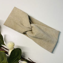 Knotenstirnband "Beige Cord" II