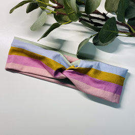 Knotenstirnband "Regenbogen Streifen" III