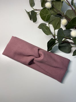 Knotenstirnband "Altrosa Waffel" Damen