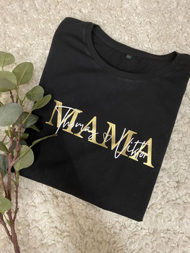 Mama Shirt personalisiert schwarz