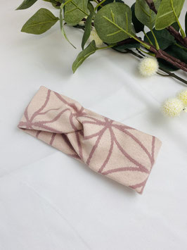Knotenstirnband "Lebensblume Rosa" Damen