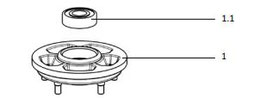 Kunstoff-Trägerscheibe komplett für 10-Strang Ausführung, Rotogrip-System