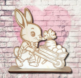 Ostern - Hase mit Schubkarre