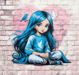DTF-Druck "Peace Girl"