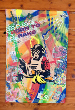Leinwand - Born to Bake - 40x30cm