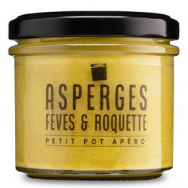 Asperges, fèves et roquette