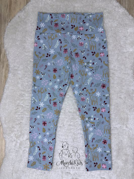 Mädchen Legging Jersey " Weihnachtsmotive/grau " Größe 74-116