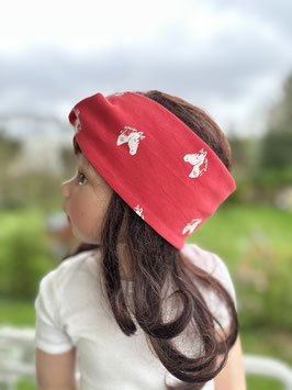Mädchen Stirnband Haarband Kinder Accessoires " Pferde auf rot " KU 46-58