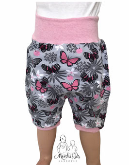 Kurze Hose Baggy Pants " Schmetterlinge rosa " Größe 116