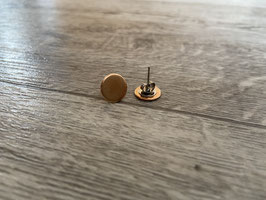 Ohrstecker flach in 12mm ( rose gold metall 31)