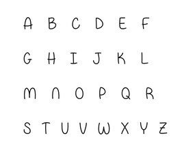 Einzelne Buchstaben A-Z Typo PAPABEAR