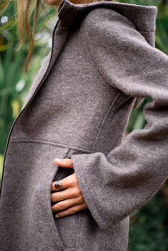 Wool coat taupe