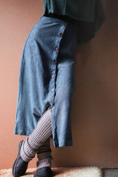 Corduroy skirt indigo