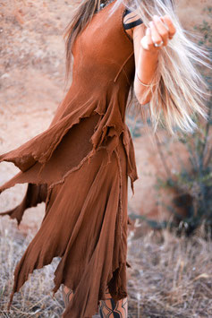 Nymph dress rust brown
