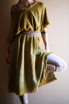 Fringe dress goldenrod