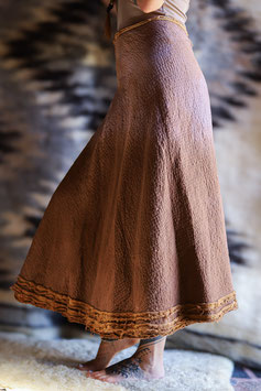 Wrap skirt maxi brown-lilac