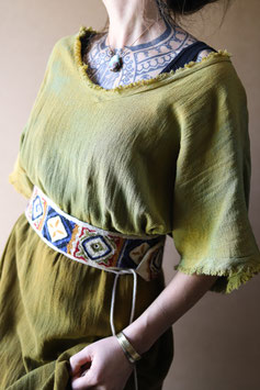 Fringe dress avocado